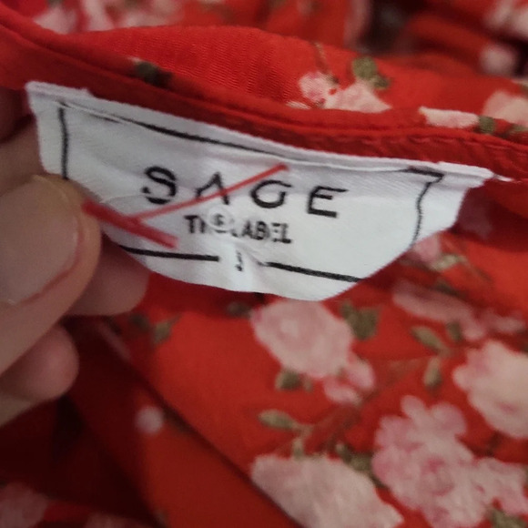 Sage the Label Floral Printed Blouse Top - Picture 3 of 12